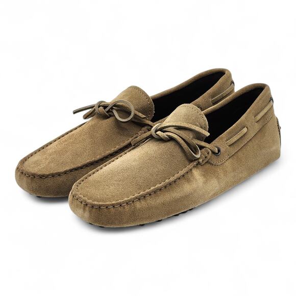 Tod's City Gommino Driving Men's Suede Loafers Taupe UK 7 US 8.5 - NWB $695 - Picture 2 of 8